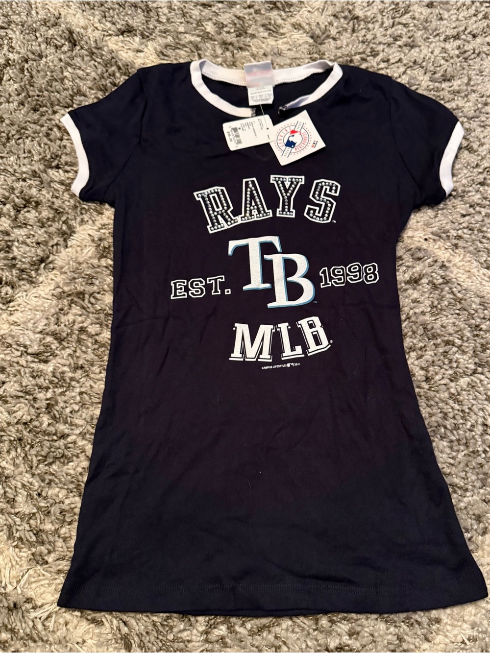 Tampa Bay Rays Women’s size medium Baseball T-Shirt brand new with tags.